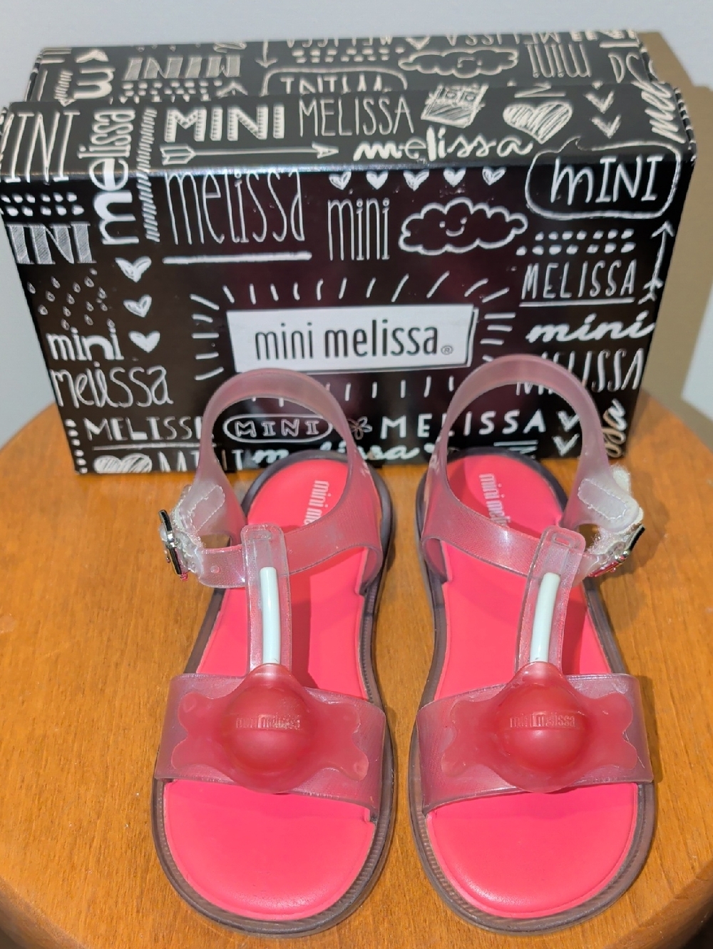 Mini Melissa Pink Lollipop Sandals Size 11
